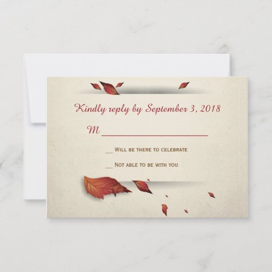 Herbstblätter RSVP Karte (Vorderseite)