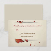 Herbstblätter RSVP Karte (Vorne/Hinten)