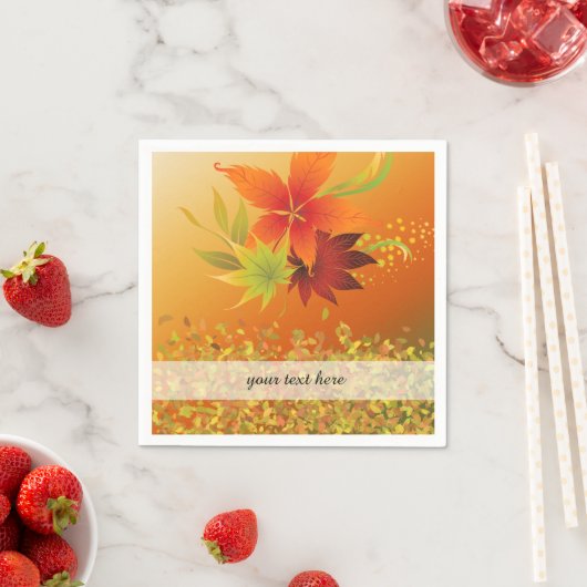 Herbstblätter Serviette (Beispiel)