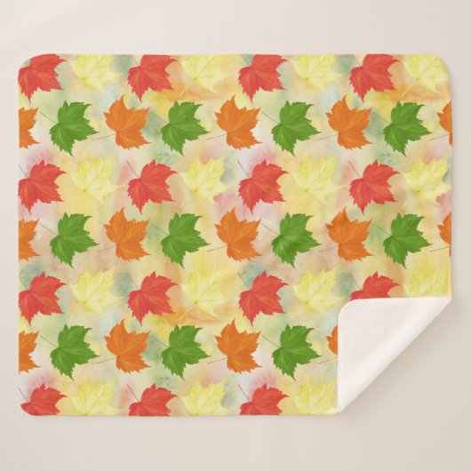 Herbstblätter Sherpadecke (Vorderseite (Horizontal))