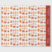 Herbstblätter sind Blume Zitatmuster Geschenkpapier (Flach)