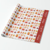 Herbstblätter sind Blume Zitatmuster Geschenkpapier (Ungerollt)