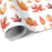 Herbstblätter sind Blume Zitatmuster Geschenkpapier (Rolleneckpunkt)