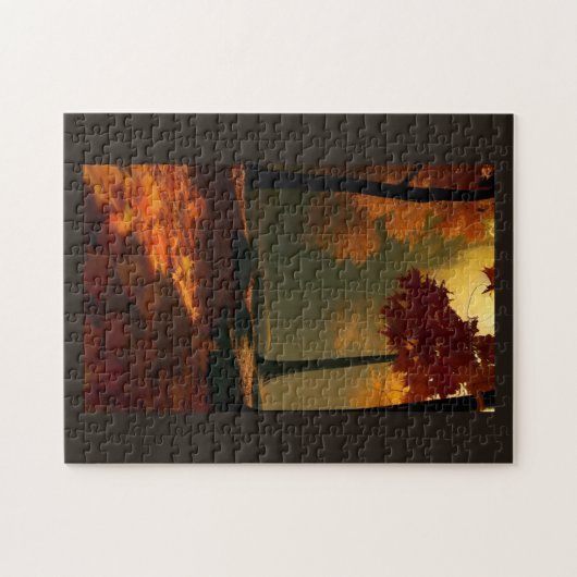 Herbstblätter sind goldbraun puzzle (Horizontal)