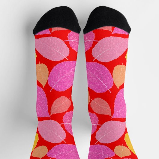 Herbstblätter. Socken (Oben)