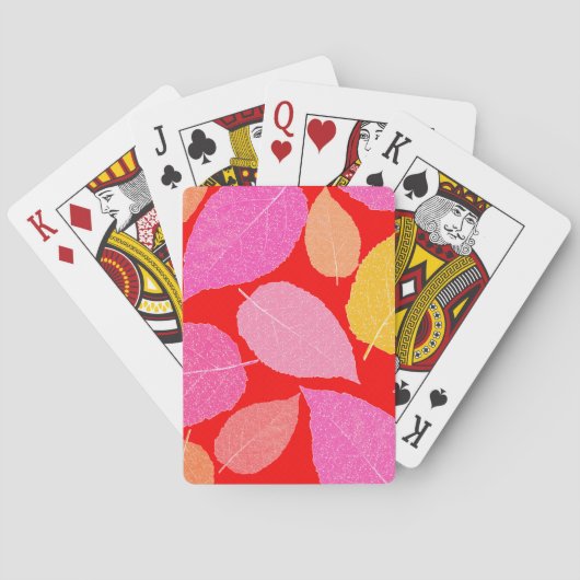 Herbstblätter. Spielkarten (Rückseite)