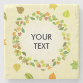 Herbstblätter Steinuntersetzer (Vorderseite)