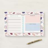 Herbstblätter - täglicher Organisator - Individuel Post-it Klebezettel (Auf Schreibtisch)