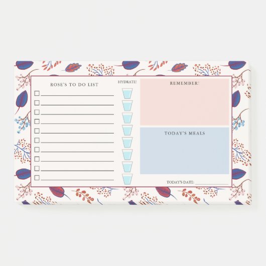 Herbstblätter - täglicher Organisator - Individuel Post-it Klebezettel (Vorderseite)