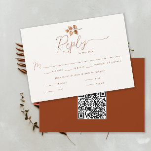 Herbstblätter Terracotta Hochzeit im Herbst QR UAW