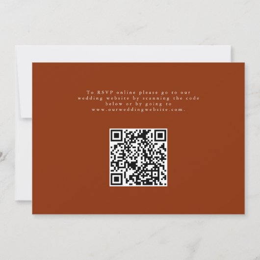 Herbstblätter Terracotta Hochzeit im Herbst QR UAW (Rückseite)