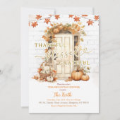 Herbstblätter Thanksgiving-Party Einladung (Vorderseite)