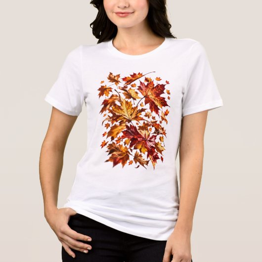 Herbstblätter Tri-Blend shirt (Vorderseite)