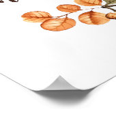 Herbstblätter und Akkorde nach Maß Poster (Ecke)