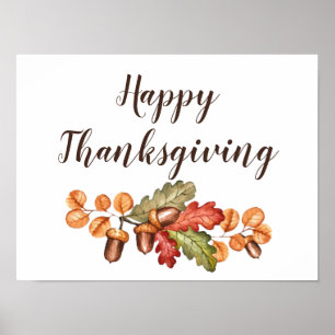 Herbstblätter und Akkorde nach Maß Poster