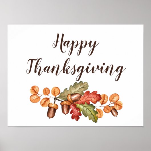 Herbstblätter und Akkorde nach Maß Poster (Vorne)