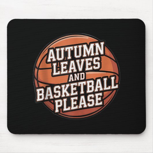 Herbstblätter und Basketball fallen bitte über Pla Mousepad (Vorne)