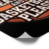 Herbstblätter und Basketball fallen bitte über Pla Poster (Ecke)
