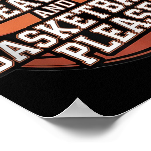 Herbstblätter und Basketball fallen bitte über Pla Poster (Ecke)