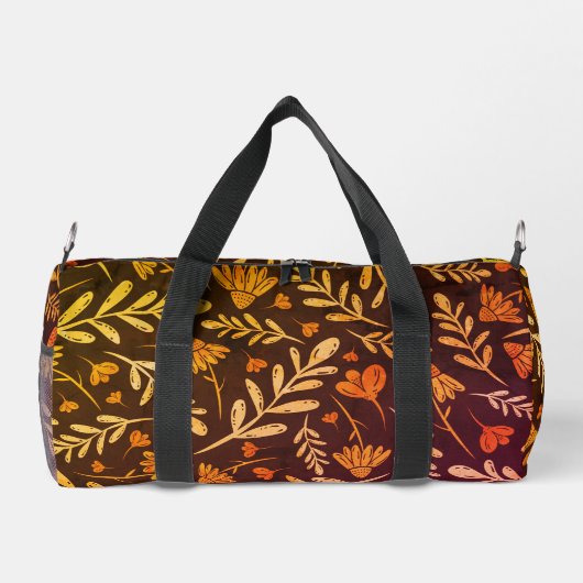 Herbstblätter und Blume Duffle Bag (Rückseite)