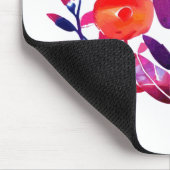 Herbstblätter und Blume in Aquarellweiß Mousepad (Ecke)