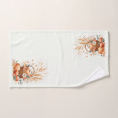 Herbstblätter und Blume mit Pumpkins und Apple Badhandtuch Set (Handtuch)