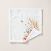 Herbstblätter und Blume mit Pumpkins und Apple Badhandtuch Set (Waschlappen)