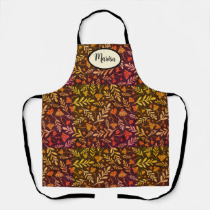 Herbstblätter und Blume Schürze