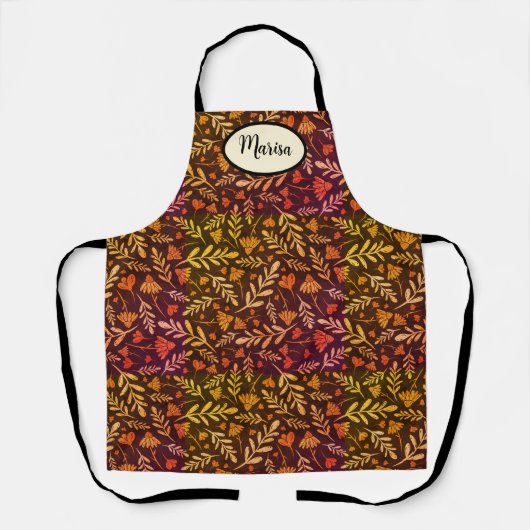 Herbstblätter und Blume Schürze (Vorderseite)