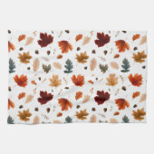 Herbstblätter und Eicheln Küchenhandtuch Geschirrtuch (Horizontal)