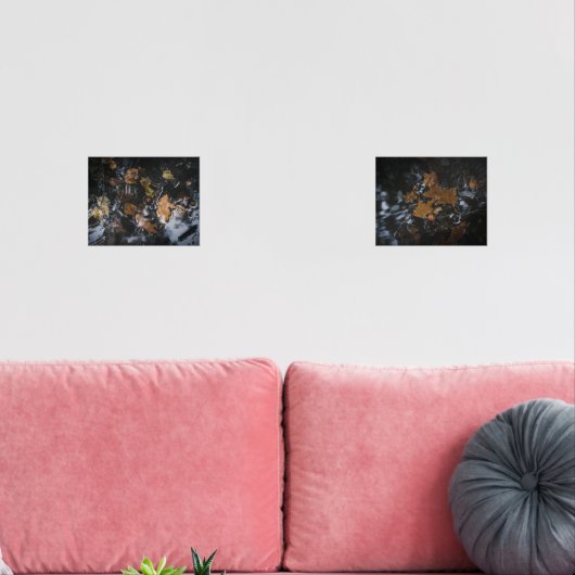 Herbstblätter und Eichen in geheimnisvollen Gewäss Bilderwand Sets (Wohnzimmer)