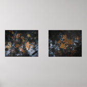 Herbstblätter und Eichen in geheimnisvollen Gewäss Bilderwand Sets (Vorderseite)