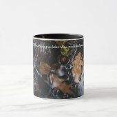 Herbstblätter und Eichen in geheimnisvollen Gewäss Tasse (Zentrum)