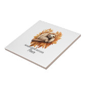 Herbstblätter und Faultier bitte Fliese (Seite)