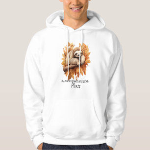 Herbstblätter und Faultier bitte Hoodie