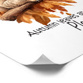 Herbstblätter und Faultier bitte Poster (Ecke)