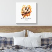 Herbstblätter und Faultiere bitte Leinwanddruck (Insitu (Schlafzimmer))