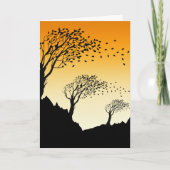 Herbstblätter und Gedicht über den Wind Karte (Vorderseite)