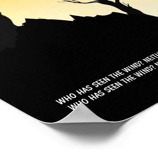 Herbstblätter und Gedicht über den Wind Poster (Ecke)