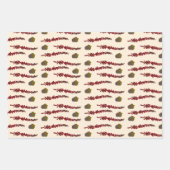 Herbstblätter und -horn geschenkpapier set (Vorderseite)