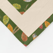 Herbstblätter und Individuelle Name von Vögeln Fleecedecke (Ecke)