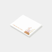 Herbstblätter und Katze Personalisierte Post-it-No Post-it Klebezettel (angewinkelt)