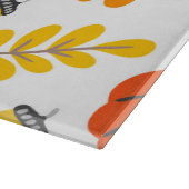 Herbstblätter und Kürbis Schneidebrett (Ecke)