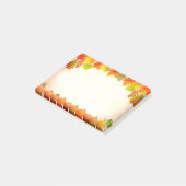 Herbstblätter und Kürbisse auf Rolle Post-it Klebezettel (angewinkelt)