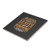 Herbstblätter und Kürbisse bitte Halloween-Design Fliese (Seite)