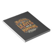 Herbstblätter und Kürbisse bitte Halloween-Design Notizblock (angewinkelt)
