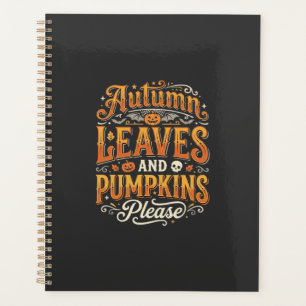 Herbstblätter und Kürbisse bitte Halloween-Design Planer