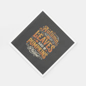 Herbstblätter und Kürbisse bitte Halloween-Design Serviette (Ecke)