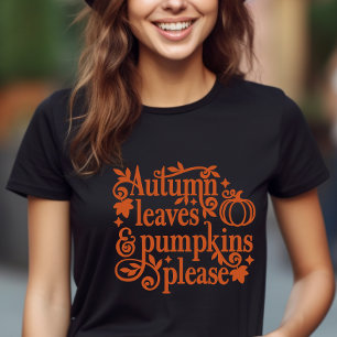 Herbstblätter und Kürbisse Bitte Herbst-Thema Tri-Blend Shirt