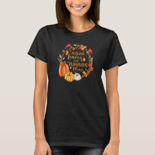 Herbstblätter Und Kürbisse Bitte Herbstlaub Sammlu T-Shirt